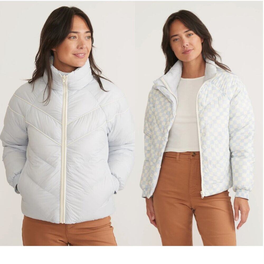 NWT Marine Layer Archive Reversible Puffer Arctic Ice Size Medium